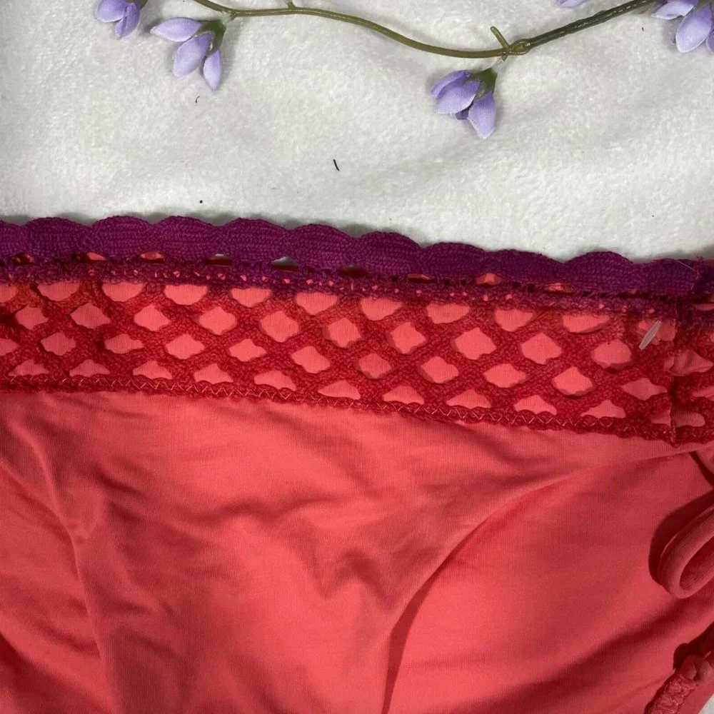 NEW Becca Loop Tie‎ Side Hipster Bikini Bottom Sunrise [ SZ Medium ] #3983